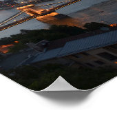 Die Kettenbrücke von Budapest Poster (Ecke)