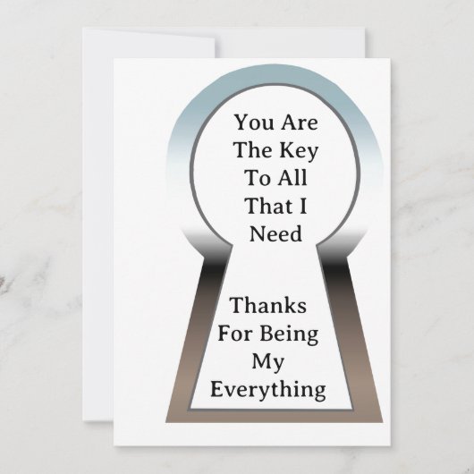 Die Key Anniversary Karte (Vorderseite)