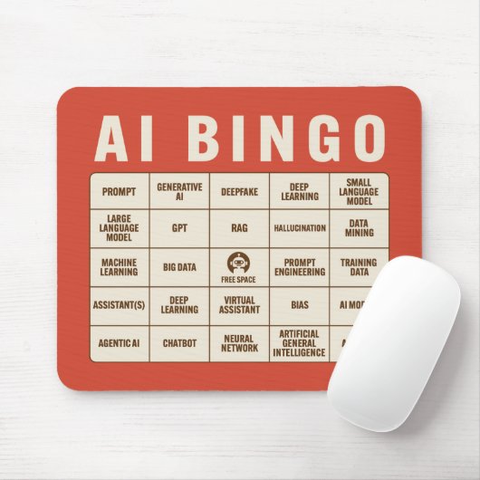 Die KI Bingo Mousepad (Mit Mouse)