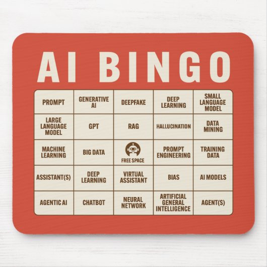 Die KI Bingo Mousepad (Vorne)