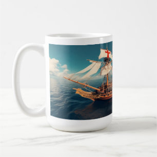 Die KI mit Quantenarm veranlasste Santa Maria v1.0 Kaffeetasse