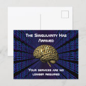 Die KI-Singularität ist da Postkarte (Vorne/Hinten)