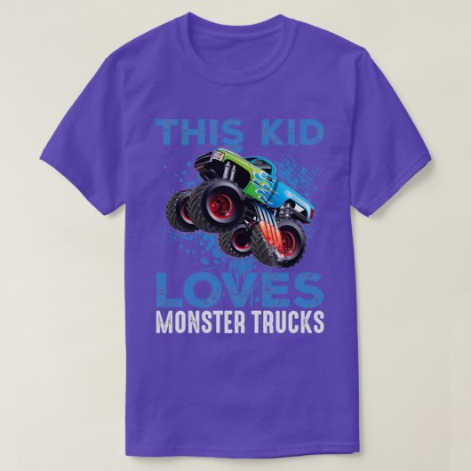 Die Kid-Lieben-Monster-LKW T-Shirt (Design vorne)