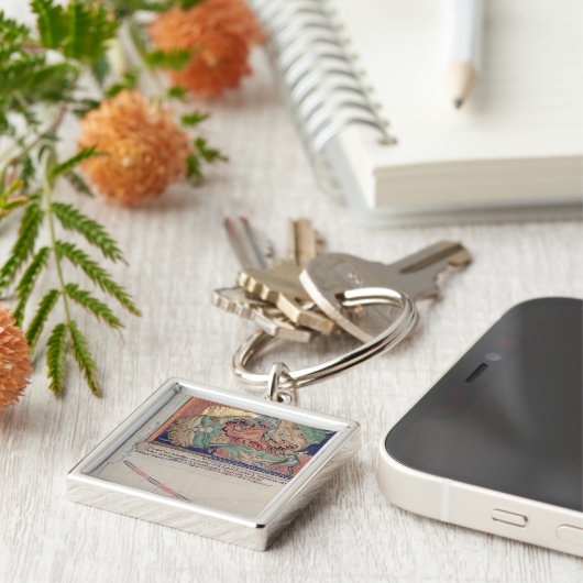 Die Kiefer der Hölle den roten Drachen schluckend Schlüsselanhänger (Seite)