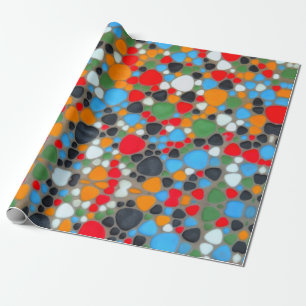 Die Kies in den Farben auf dem Boden Geschenkpapier