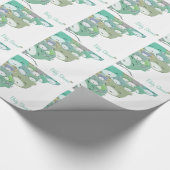 Die kinder blauen Kätzchen, baby unterhält shower Geschenkpapier (Ecke)