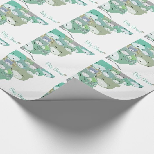 Die kinder blauen Kätzchen, baby unterhält shower Geschenkpapier (Ecke)