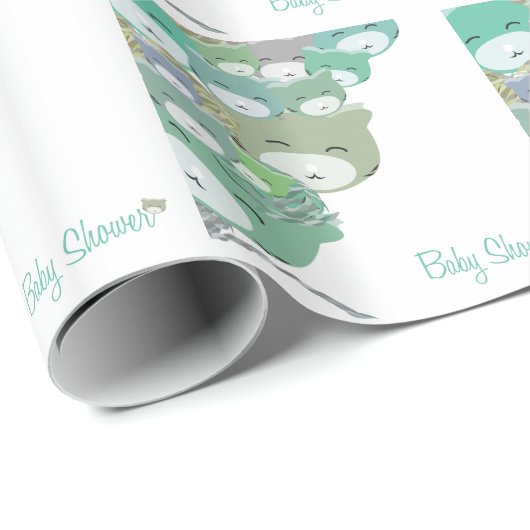 Die kinder blauen Kätzchen, baby unterhält shower Geschenkpapier (Rolleneckpunkt)