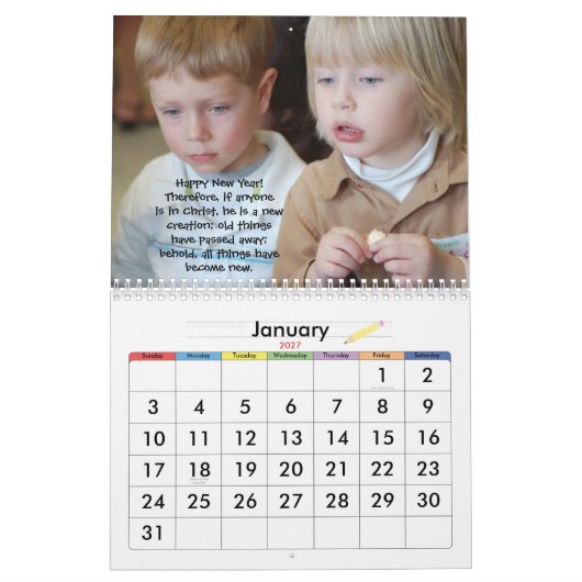 Die Kinder der ersten Kirche Kalender (Jan 2027)