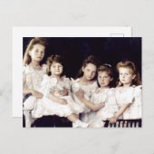 Die Kinder der letzten Zaren Russlands Postkarte (Vorne/Hinten)