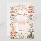 Die Kinderdusche des entzückten Gartens Dankeskarte (Vorderseite)