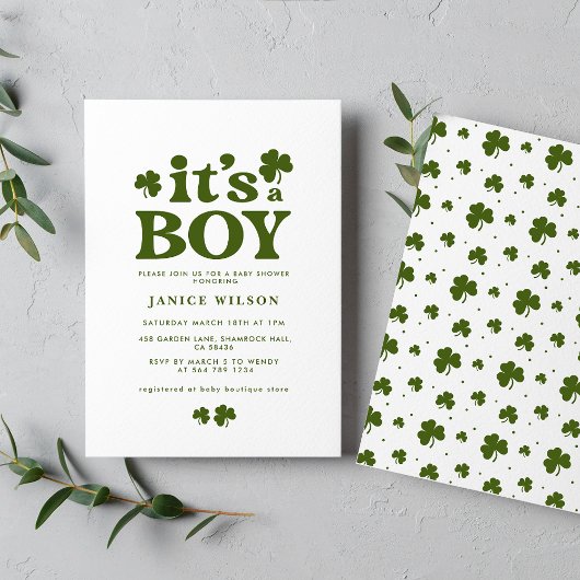 Die Kinderdusche St. Patrick's Day Einladung