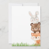 Die Kinderdusche von Girl Woodland lädt ein Einladung (Rückseite)