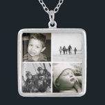 Die Kinderfotografie-Kette der Mutter Versilberte Kette<br><div class="desc">Diese Halskette ist ein wunderschöner Sake für jede Mutter oder Großmutter und bietet vier Rahmen,  die mit ihren Lieblings-Fotos oder Kinderportraits gefüllt sind. Ein hübsches Geschenk für sie,  um sich noch viele Jahre zu schätzen. Erhältlich in drei Größen,  in mittlerem Format.</div>