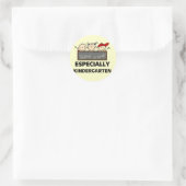 Die Kindergartenschule ist Coole Tshirts und Gesch Runder Aufkleber (Tasche)