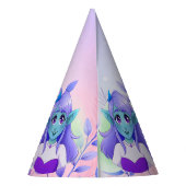 Die Kinderkappen mit einem Elf sind rosa Partyhütchen (Rückseite)