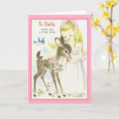 Die Kinderkarte des Vintagen Vaters Karte (Gelbe Blume)