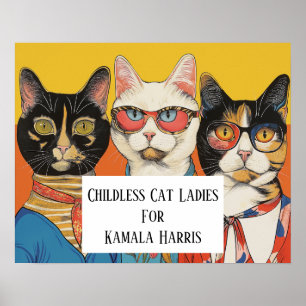 Die kinderlosen Katzen für Kamala Poster