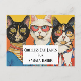 Die kinderlosen Katzen für Kamala Postkarte