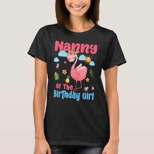 Die Kindermädchen Tropical Flamingo Fami T-Shirt (Vorderseite)