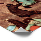 Die Kinderspiele im Detail von Bruegel D. Ä. Piete Poster (Ecke)