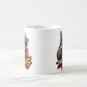 Die King Cool Katze Mit Krone Doppelseitige Kaffee Kaffeetasse (Mittel)