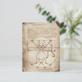 Die Kinky Vitruvian Kitty Postcard Postkarte (Stehend Vorderseite)