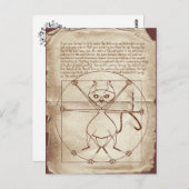 Die Kinky Vitruvian Kitty Postcard Postkarte (Vorne/Hinten)