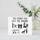 Die Kirche hat das Gebäude Links Postkarte (Stehend Vorderseite)