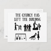 Die Kirche hat das Gebäude Links Postkarte (Vorne/Hinten)