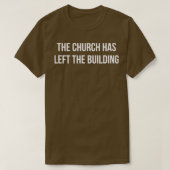 Die Kirche hat das Gebäude Links T-Shirt (Design vorne)