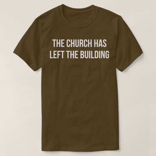 Die Kirche hat das Gebäude Links T-Shirt (Design vorne)