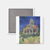 Die Kirche in Auvers 1890 von Vincent van Gogh Magnet (Vorderseite/Rückseite)