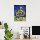 Die Kirche in Auvers 1890 von Vincent van Gogh Poster (Heimbüro)