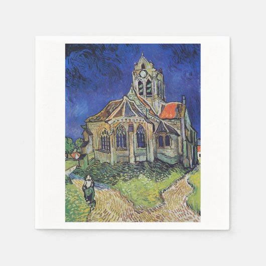 Die Kirche in Auvers 1890 von Vincent van Gogh Serviette (Vorderseite)