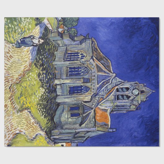 Die Kirche in Auvers, Van Gogh Geschenkpapier (Flach)