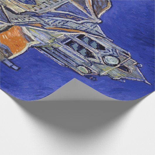 Die Kirche in Auvers, Van Gogh Geschenkpapier (Ecke)