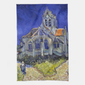 Die Kirche in Auvers, Van Gogh Geschirrtuch (Vertikal)
