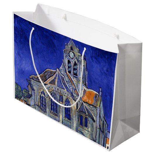 Die Kirche in Auvers, Van Gogh Große Geschenktüte (Rückseite Schrägansicht)