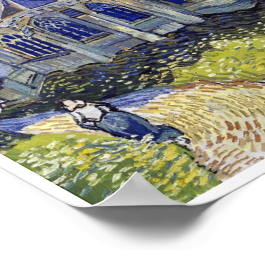 Die Kirche in Auvers, Van Gogh Poster (Ecke)