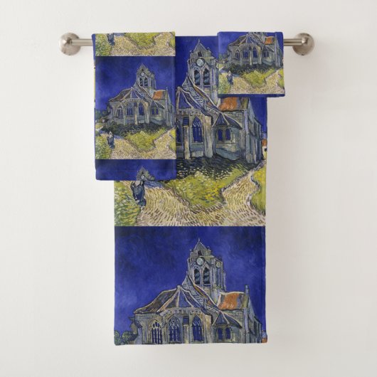 Die Kirche in Auvers von Vincent van Gogh Badhandtuch Set (Insitu)