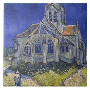 Die Kirche in Auvers von Vincent van Gogh Fliese
