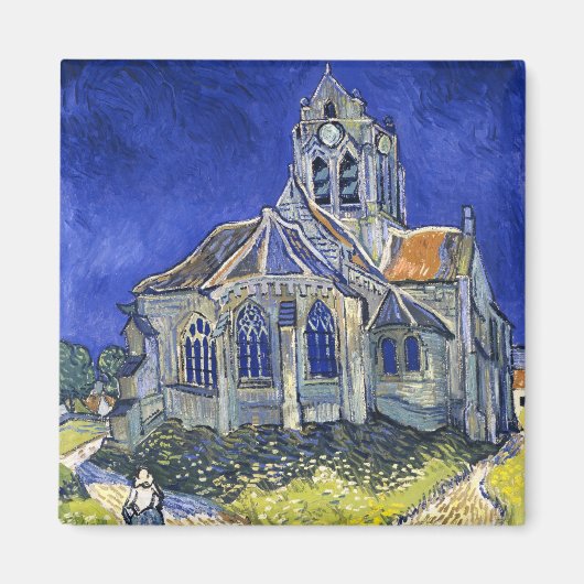 Die Kirche in Auvers von Vincent Van Gogh Magnet (Vorne)