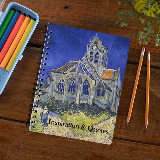 Die Kirche in Auvers von Vincent Van Gogh Notizblock