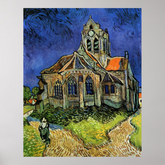 Die Kirche in Auvers von Vincent van Gogh Poster