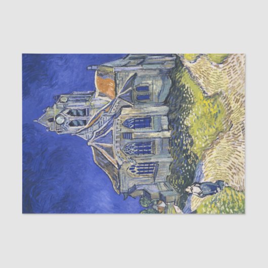 Die Kirche in Auvers von Vincent Van Gogh Seidenpapier (Vorderseite)