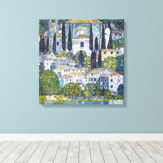 Die Kirche in Cassone | Gustav Klimt | Poster Leinwanddruck (Insitu (Holzboden))