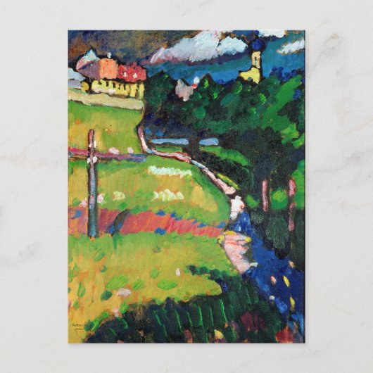 Die Kirche in Murnau, 1908-09 Postkarte (Vorderseite)