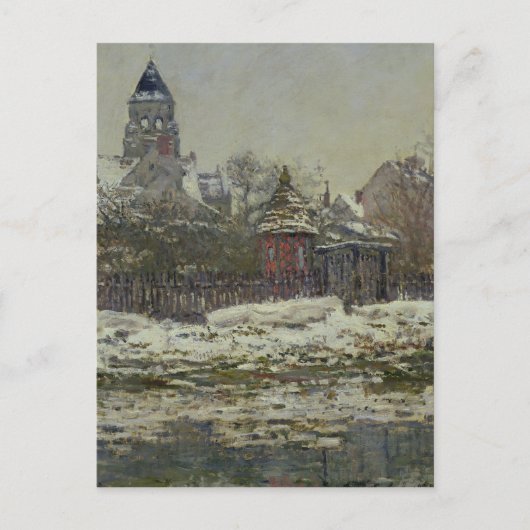 Die Kirche in Vetheuil, 1879 Postkarte (Vorderseite)