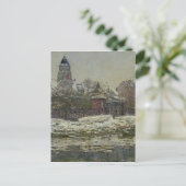 Die Kirche in Vetheuil, 1879 Postkarte (Stehend Vorderseite)